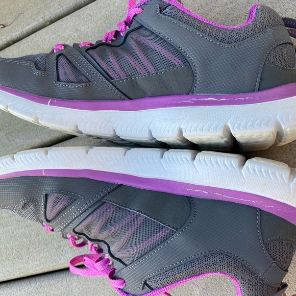 Womens Skechers Sport Summits New World Charcoal/Purple size 10 - Picture 3 of 7